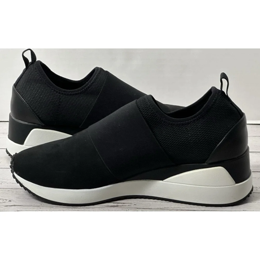 Alfani Step‎ In Flex Sneakers Black Pull-on Size 8.5 Women's Black Sneakers